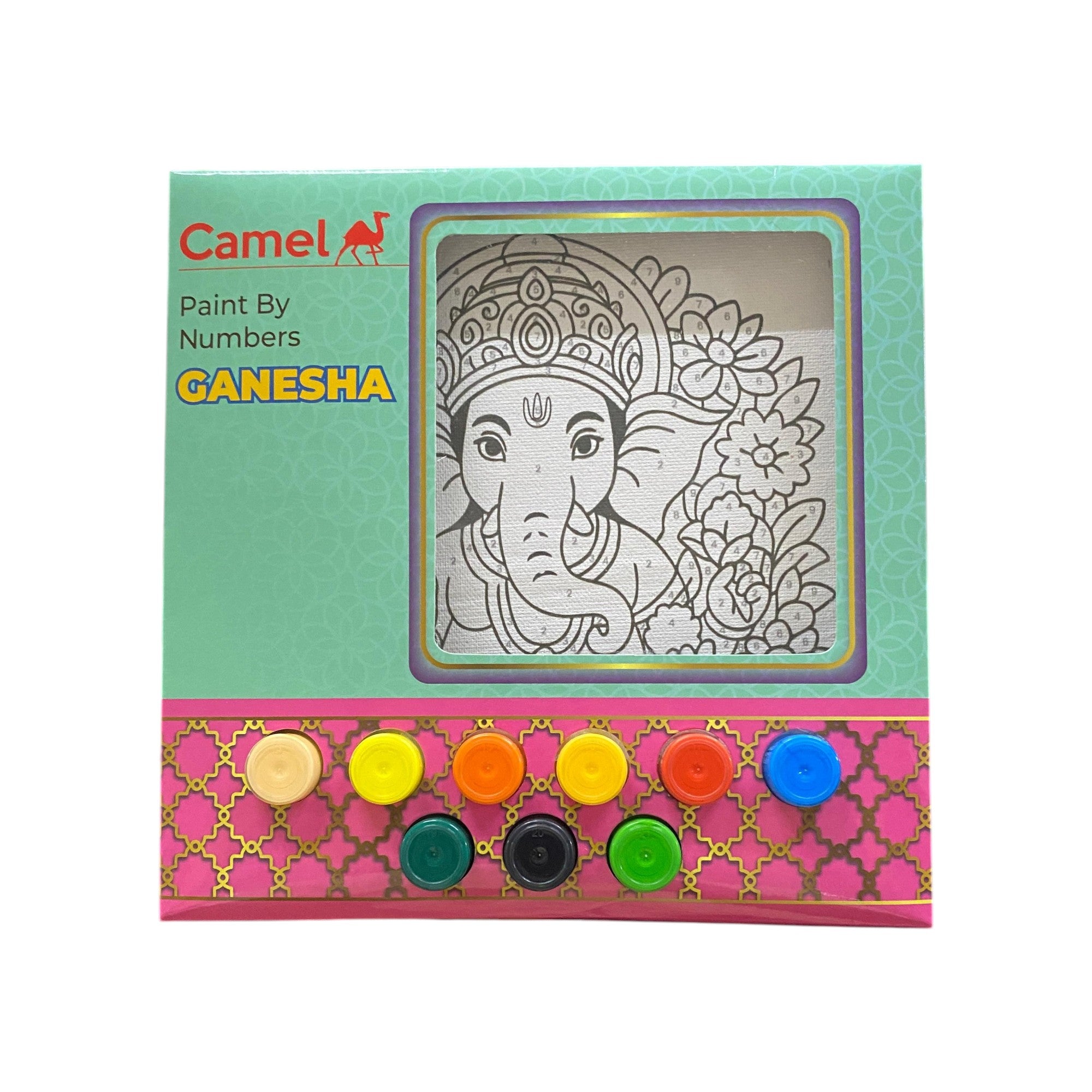 Camel Paint by Numbers Kit - Lord Ganesha Design - 8x8